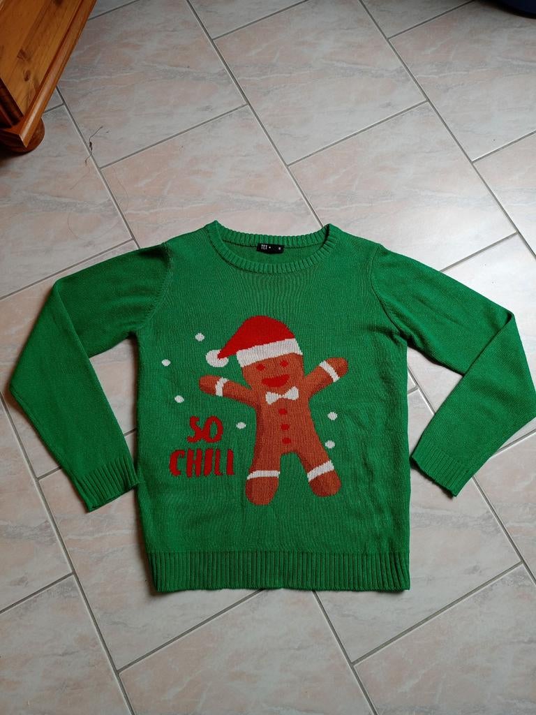 Pull de Noël, Taille 36 (S), Comme neuf, Tex, Vert