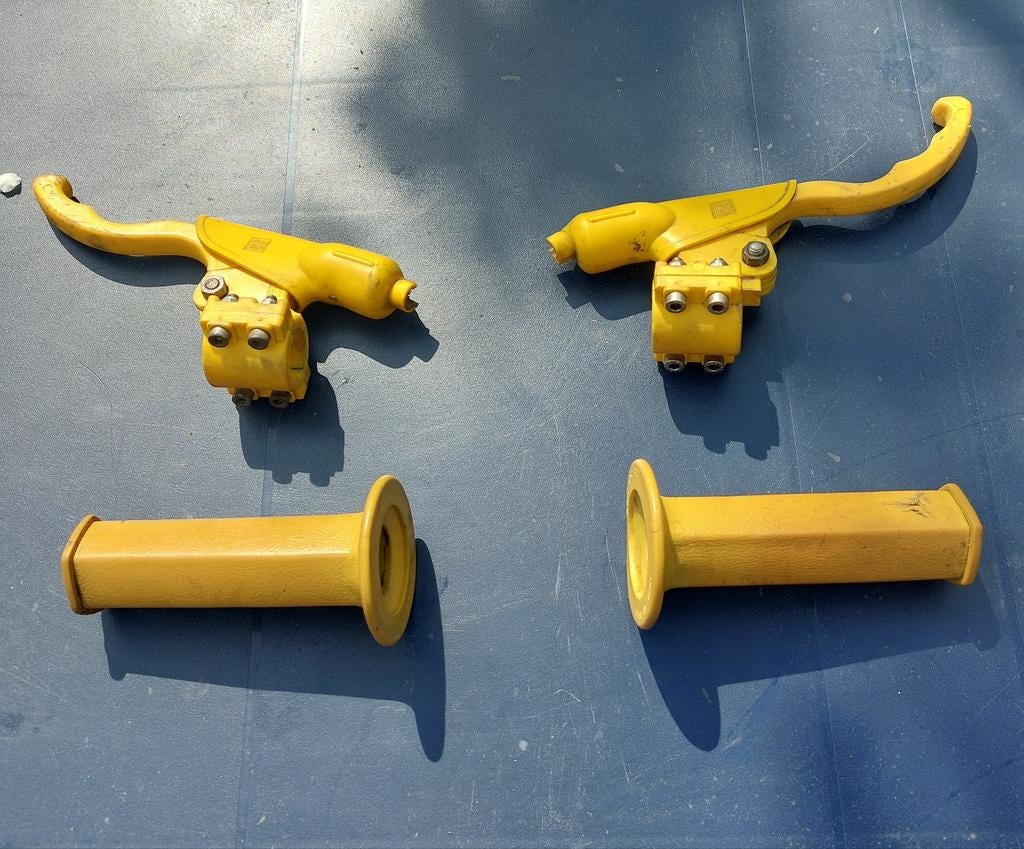 Set rem- en koppelingsgrepen vintage jaren 80, Ophalen of Verzenden, Gebruikt