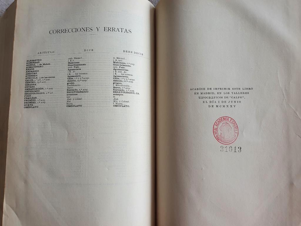 Dictionnaire de la langue espagnole. Éd. Decima Quinta 1925, Livres, Langue | Espagnol, Utilisé, Non-fiction, Envoi