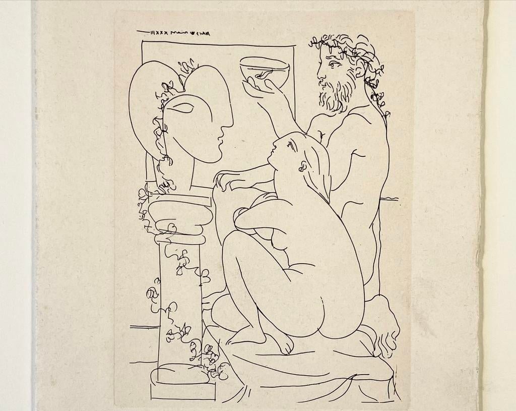 Chagall Miro Picasso - Gravure Uitnodiging - 3-luik-jaren’60, Antiek en Kunst, Ophalen of Verzenden