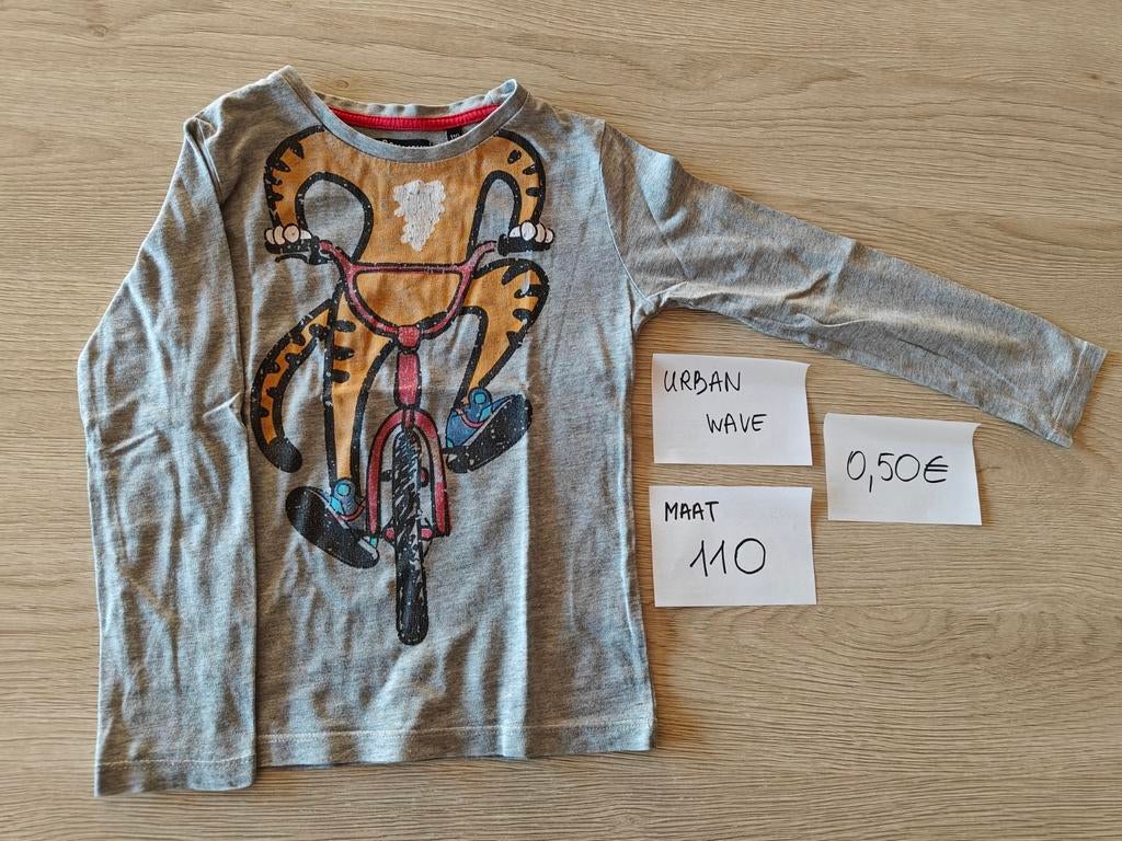 T-shirt lange mouwen jongen Urban Wave - maat 110, Kinderen en Baby's, Gebruikt, Urban Wave, Ophalen of Verzenden, Shirt of Longsleeve