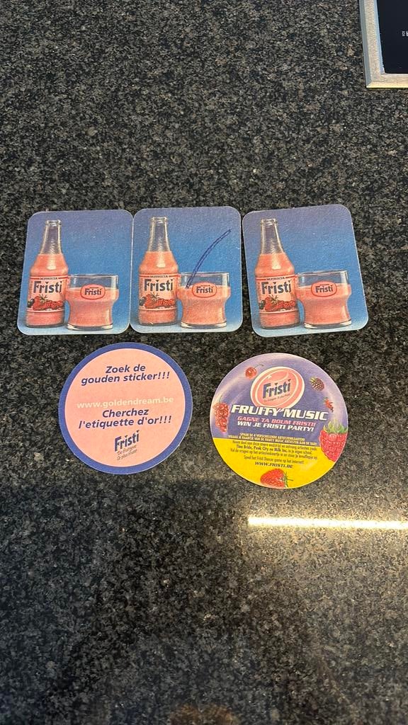 Nog 2 bierviltjes Fristi, Verzamelen, Merken en Reclamevoorwerpen, Ophalen of Verzenden, Zo goed als nieuw