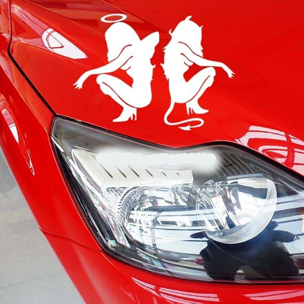 Autocollants Angel&Devil en noir ou blanc à vendre !, Enlèvement ou Envoi
