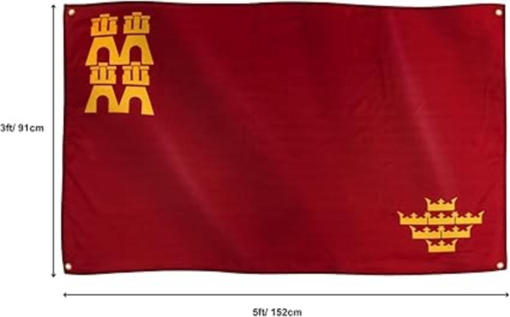 Drapeau de Murcie | 91 x 152 cm | Nouveau, Divers, Drapeaux & Banderoles, Neuf, -, -, Runesol