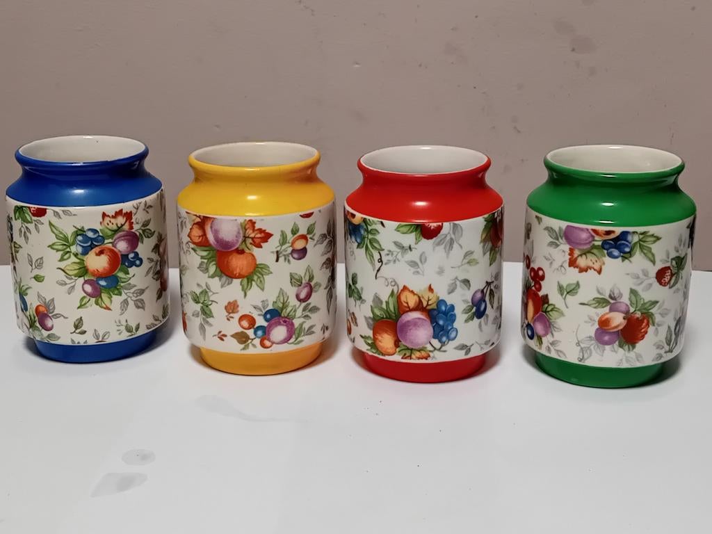 Lots de 4 petits pots en céramique, Enlèvement ou Envoi, Utilisé, Céramique, Autres types