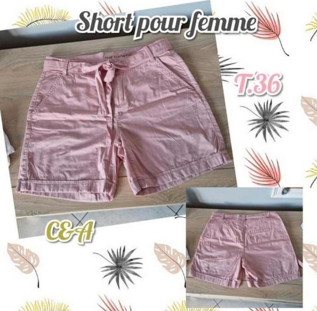 Short pour femme -Rose-C&A-T.36, Enlèvement ou Envoi, Rose, Autres types, Porté
