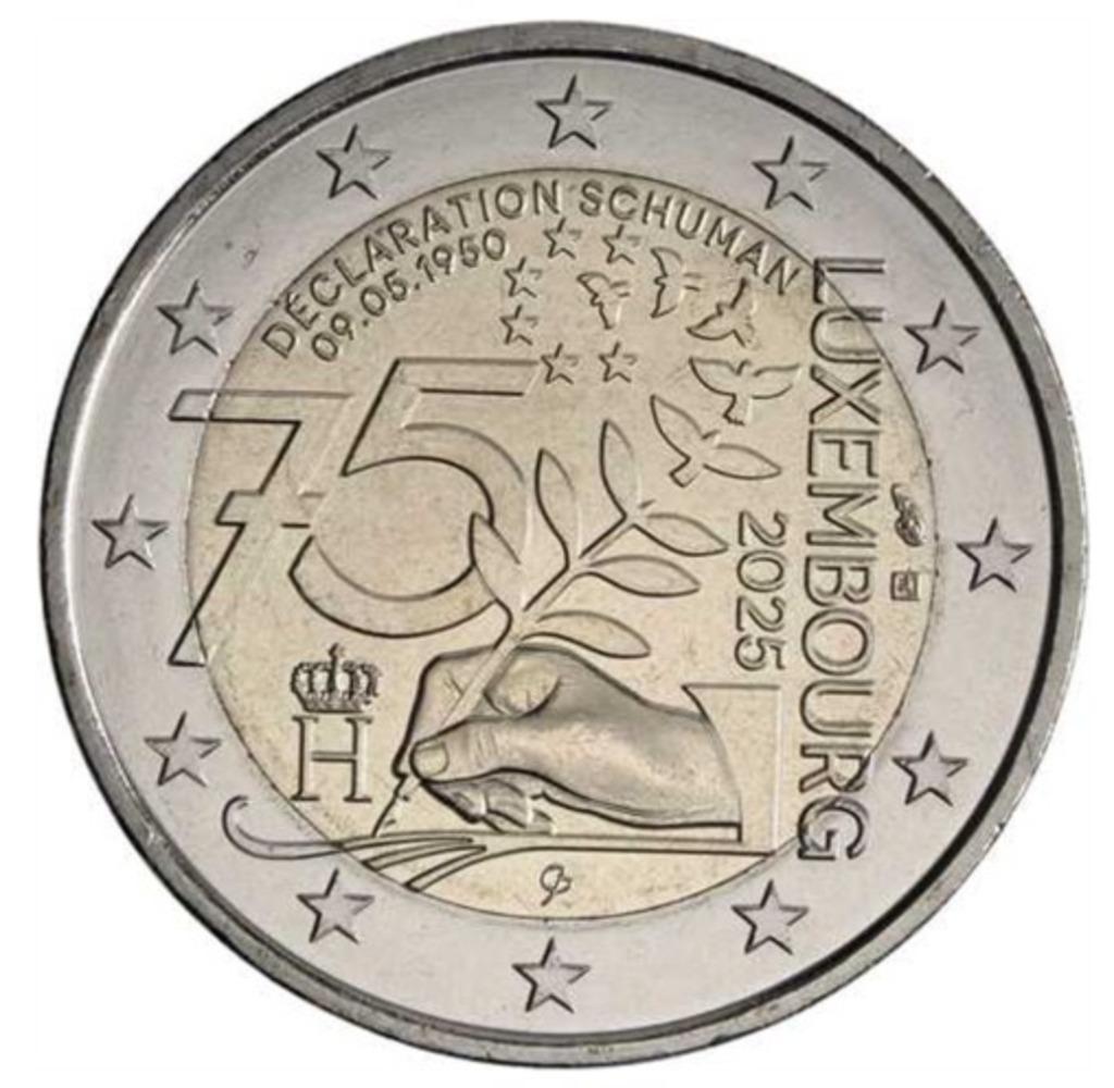 2 euro Luxemburg 2025 Schuman Verklaring, Ophalen of Verzenden, Luxemburg, 2 euro