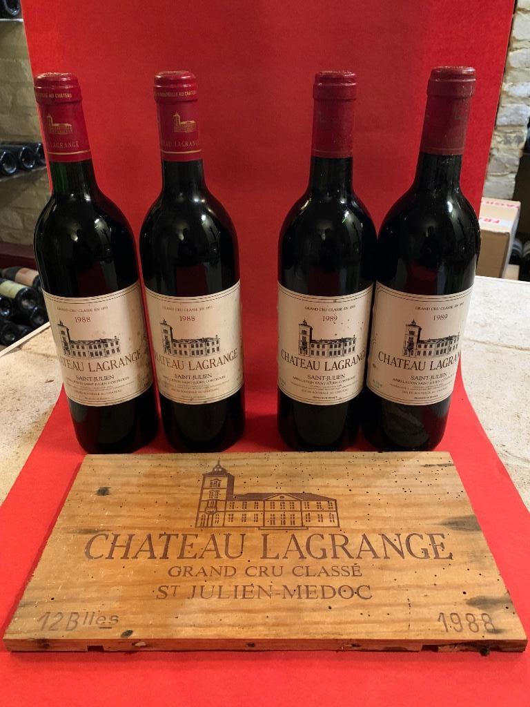 Chateau Lagrange 1988 2x 75cl en 1989 2x 75 cl, Collections, Vins, Comme neuf, Vin rouge, France, Pleine, Enlèvement ou Envoi