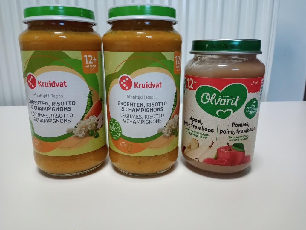 Babyvoeding maaltijd fruitpap olvarit houdbaar: 23/10/2026, Enlèvement