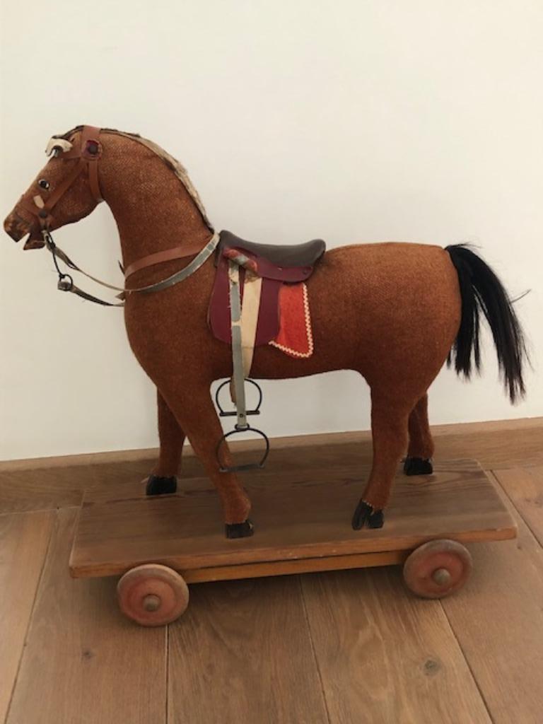 Oud speelgoed, paard op wielen, Antiek en Kunst, Ophalen