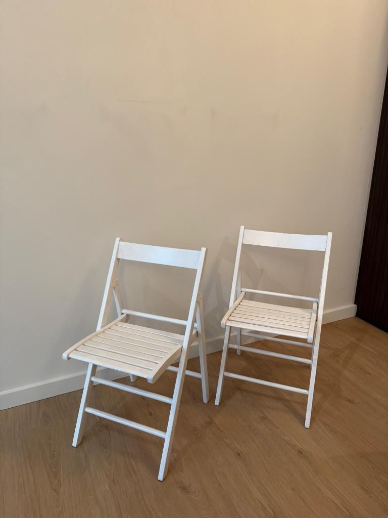 Klapstoel wit te huur, Ophalen, Gebruikt