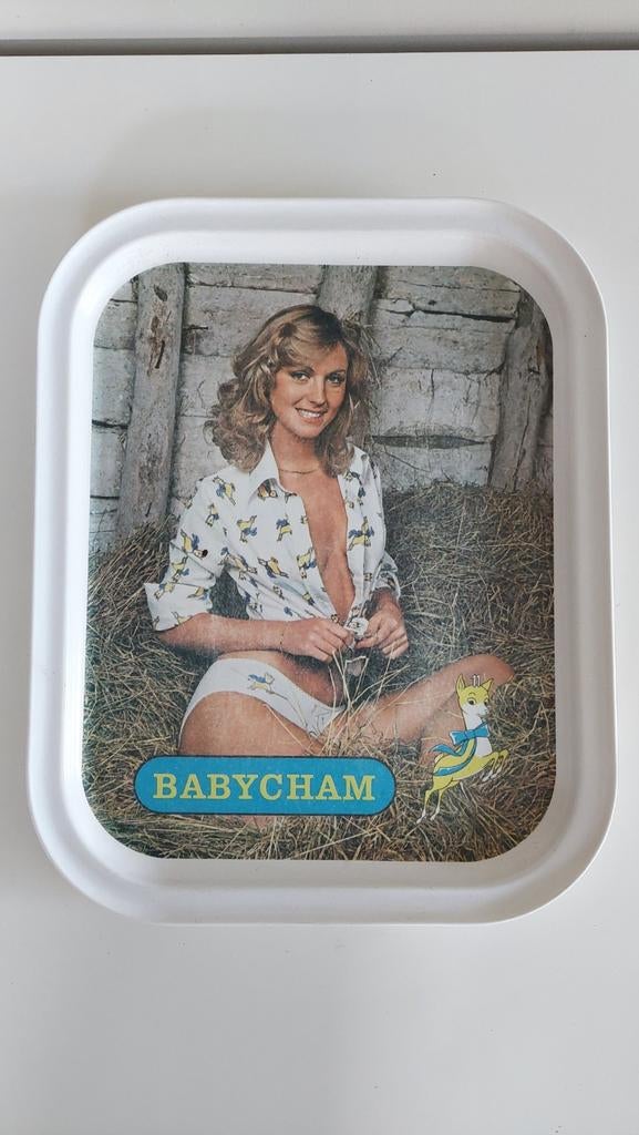 Origineel, uniek, vintage Babycham dienblad / plateau, Verzamelen, Ophalen of Verzenden, Gebruikt
