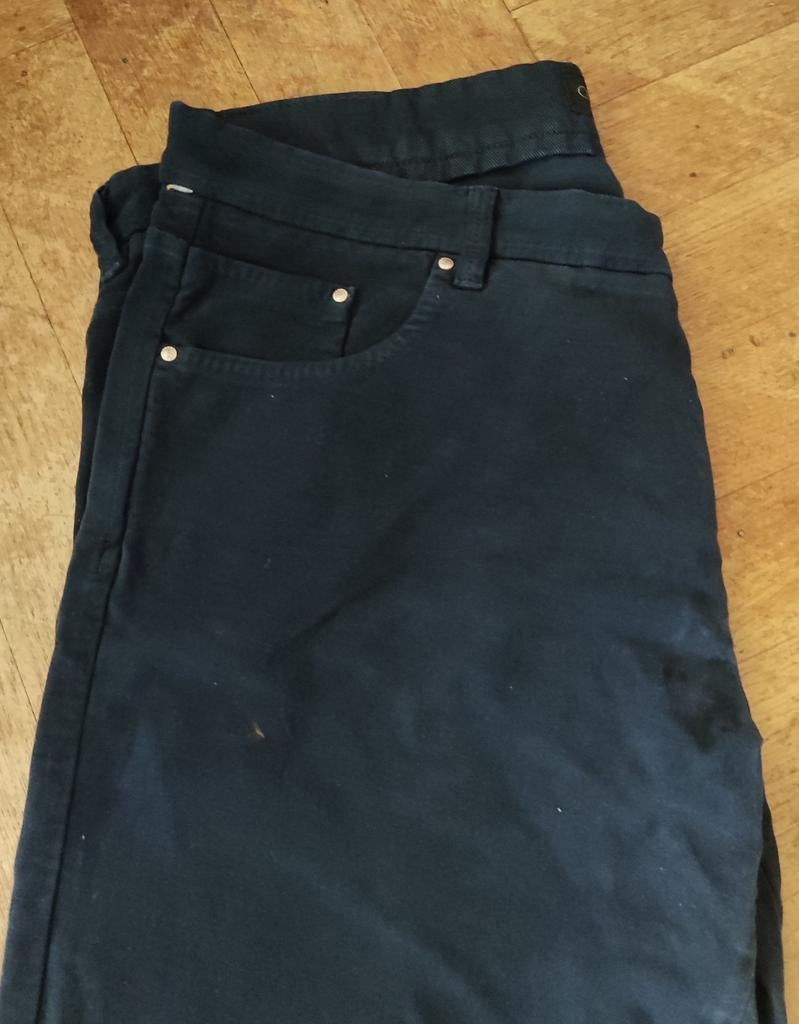 Corneliani - pantalon bleu en peau de pêche, XL, Enlèvement ou Envoi, Comme neuf