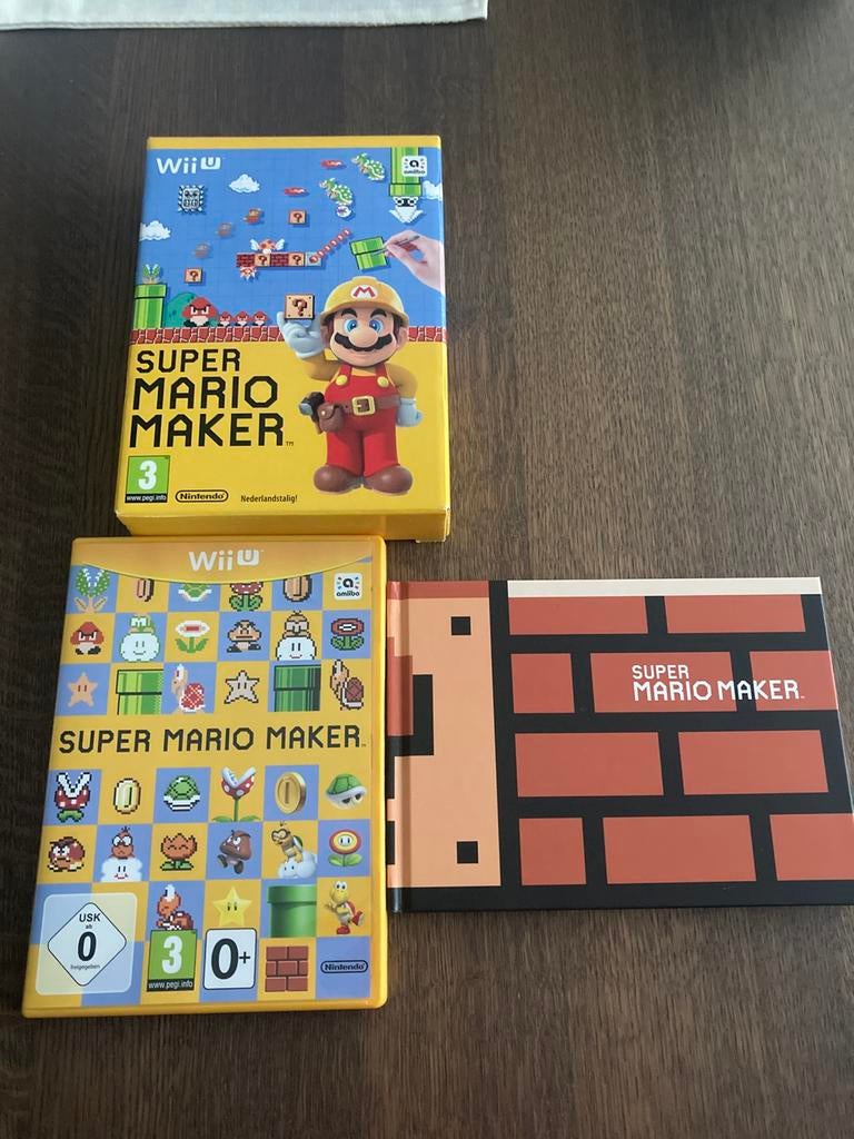 Wiiu game Super Mario Maker + hard cover artbook, Enlèvement ou Envoi, Comme neuf