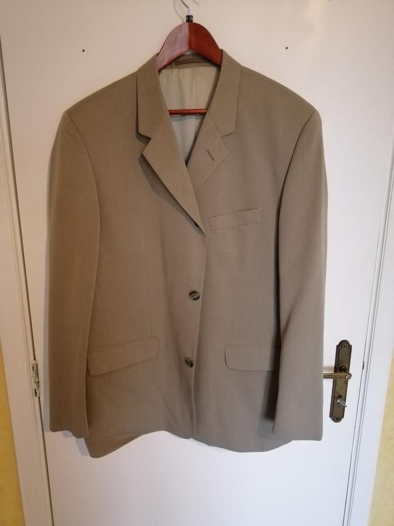 Veste de costume beige Marvin T. 56, Vêtements | Hommes, Enlèvement ou Envoi, Comme neuf, Beige
