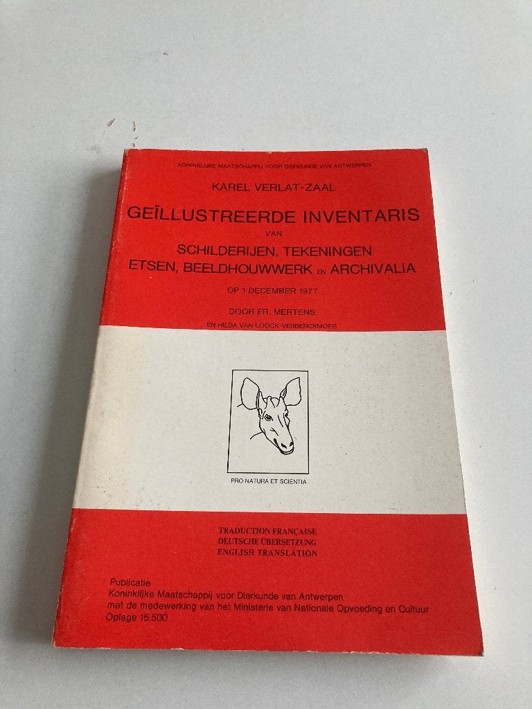 " Geïllustreerde inventaris Karel-Verlatzaal Zoo Antwerpen, Gelezen, Ophalen of Verzenden, Fr. Mertens, Schilder- en Tekenkunst