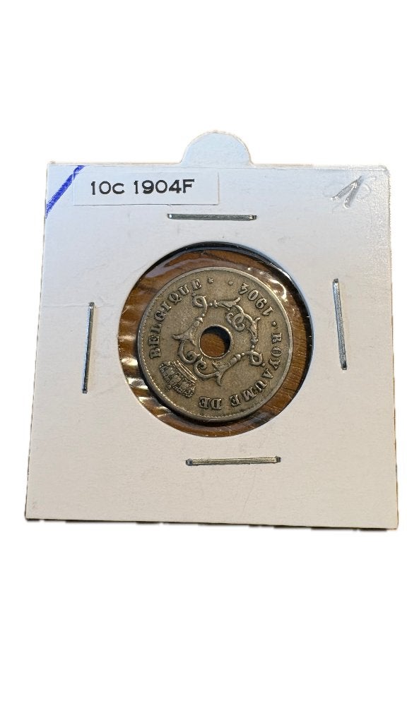 LEOPOLD II: 10 cent 1904F, Postzegels en Munten, Munten | België, Ophalen of Verzenden