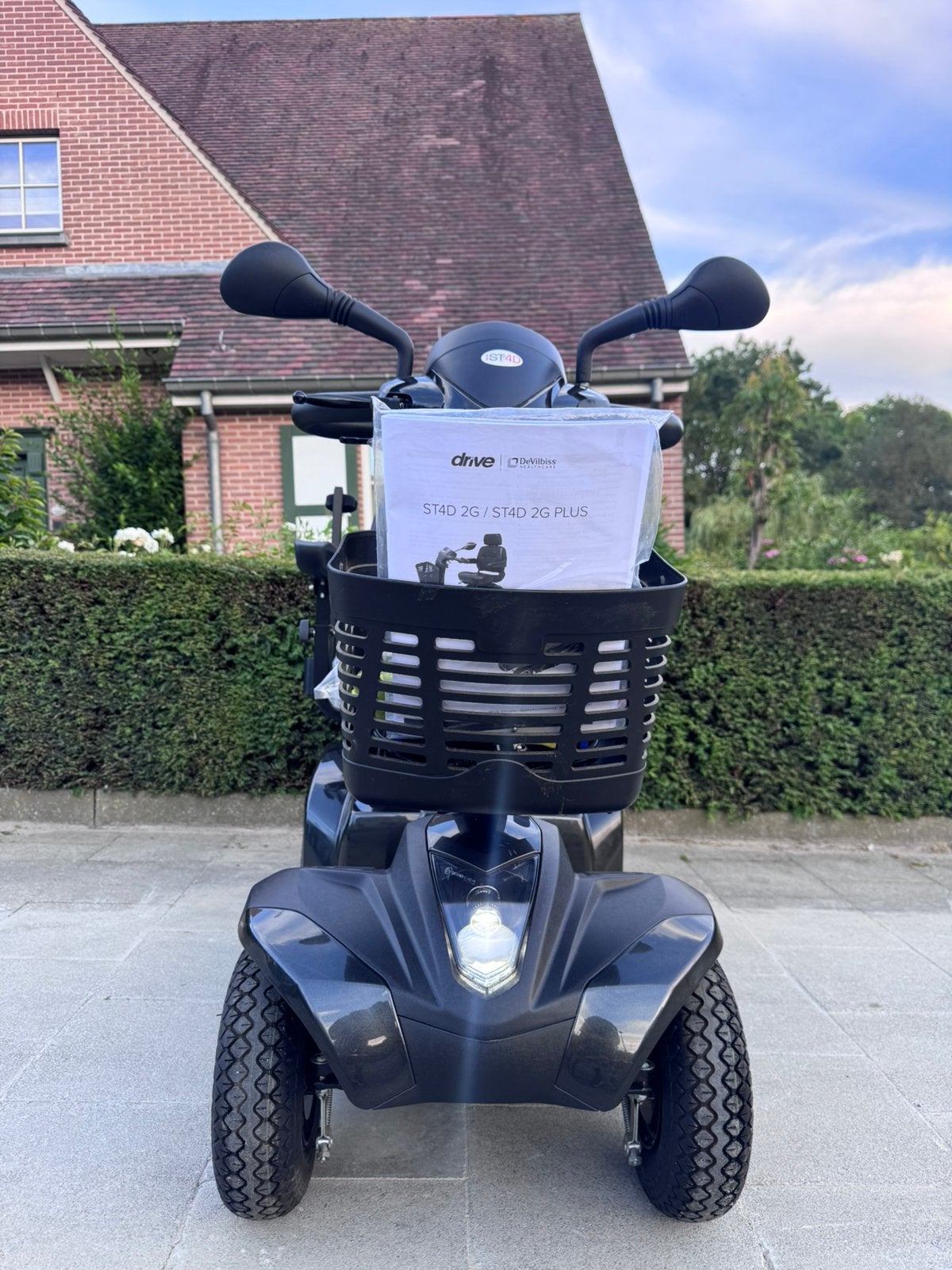 Voiturette électrique Scootmobiel Drive St4d en parfait état, Divers, Enlèvement ou Envoi, Pliant, Neuf, Fauteuil roulant électrique