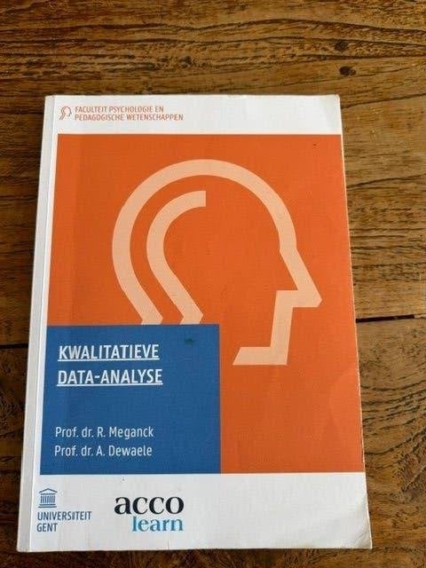 Kwalitatieve Data-Analyse, Enlèvement ou Envoi, Comme neuf, Enseignement supérieur