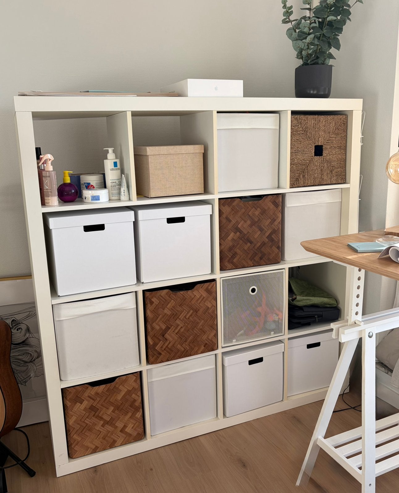 IKEA Kallax kast 4x4 - Wit, Ophalen, Overige materialen, Gebruikt, 100 tot 150 cm