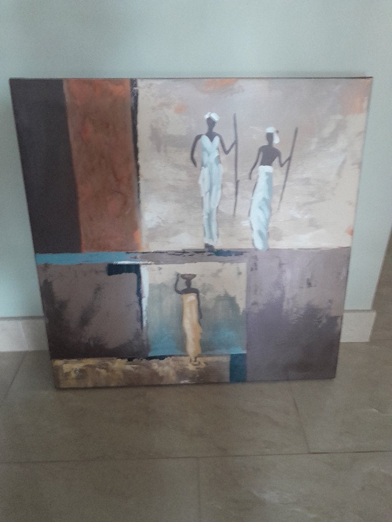 portretten, Antiek en Kunst, Ophalen, Acrylverf, Overige stijlen, Doek