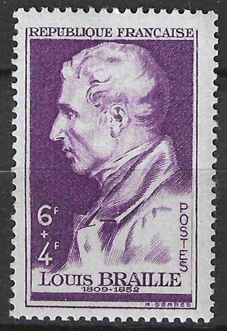Francia 1947 - Yvert 793 - Louis Braille (PF), Envoi, Non oblitéré