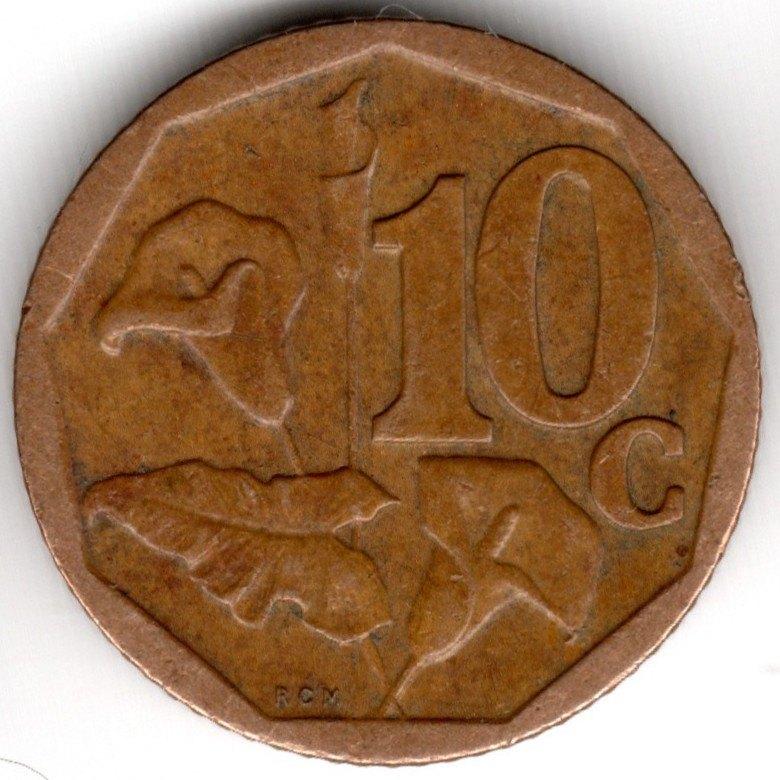 Zuid-Afrika : 10 Cent 2007 : Xhosa : uMzantsi Afrika KM#341, Ophalen of Verzenden, Zuid-Afrika, Losse munt