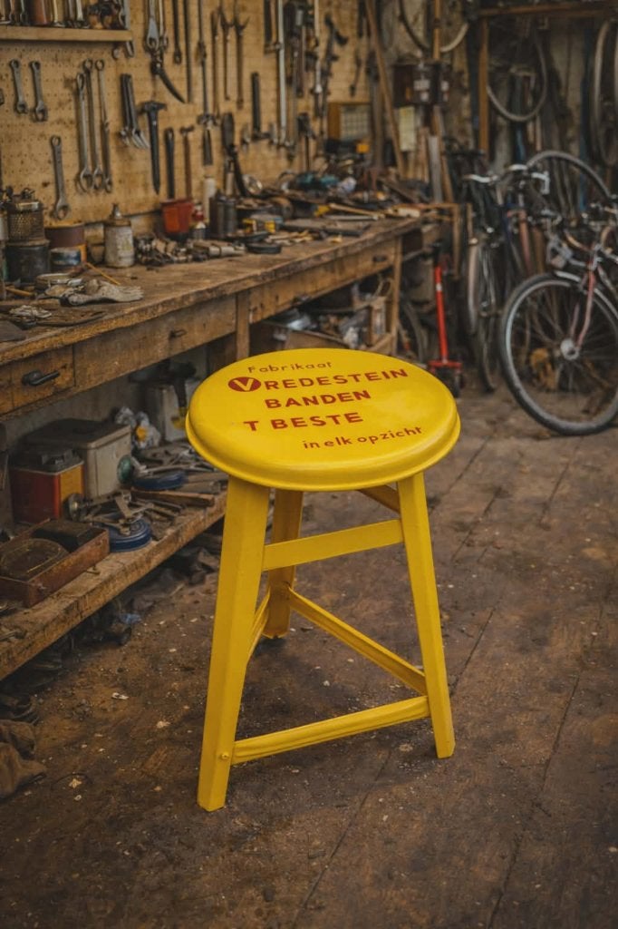 100 % originele werkplaatskruk van Vredestein banden., Verzamelen, Merken en Reclamevoorwerpen, Ophalen of Verzenden, Gebruikt
