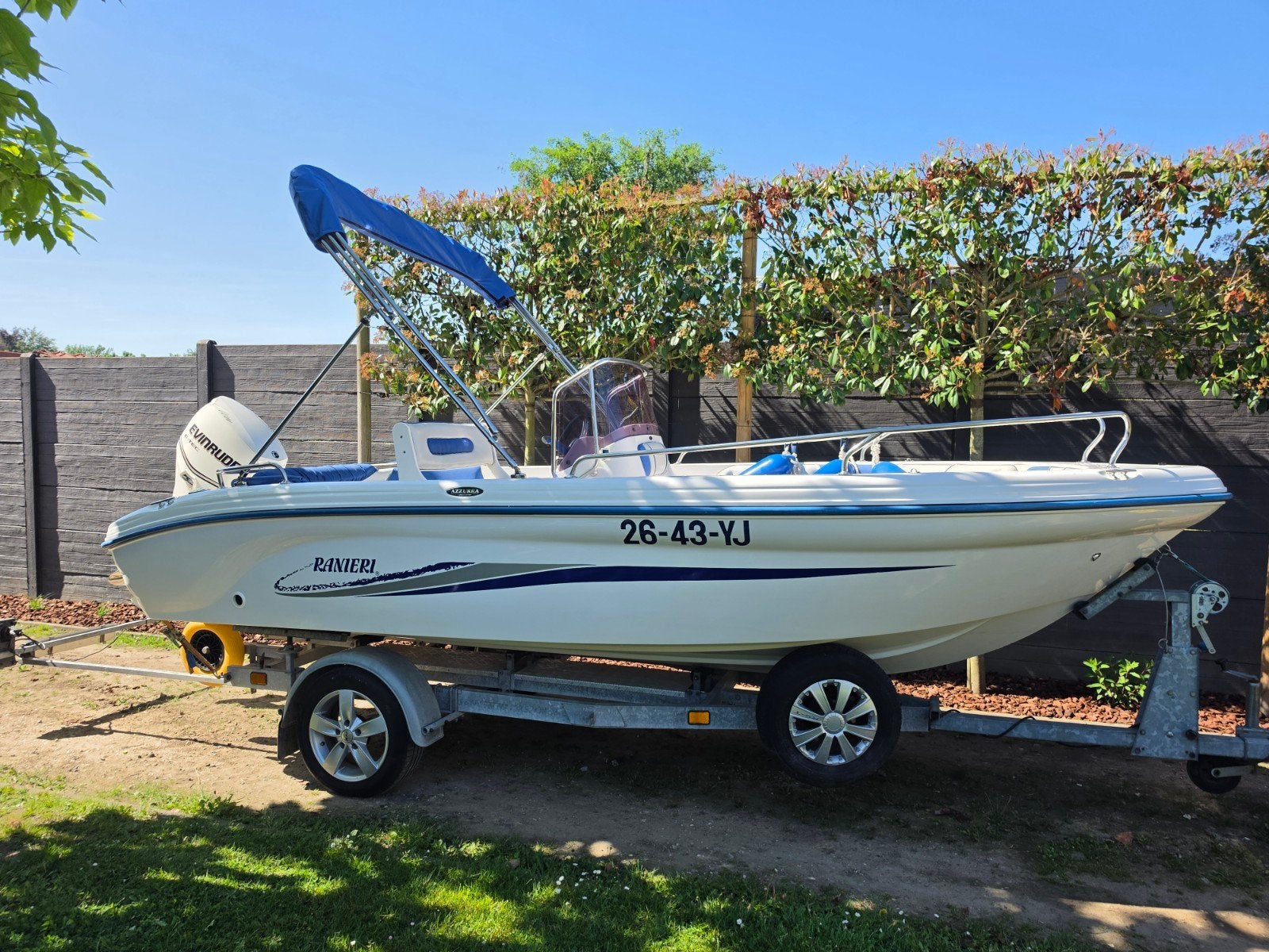 Ranieri Azzurra 75pk, Watersport en Boten, Vis- en Consoleboten, Ophalen