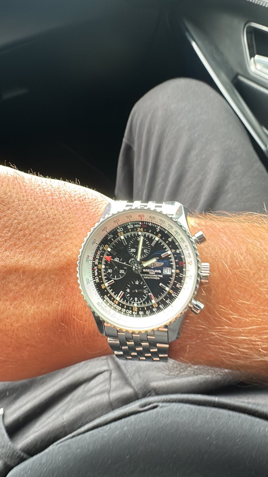 Breitling navitimer world, Breitling, Acier, Enlèvement, Utilisé