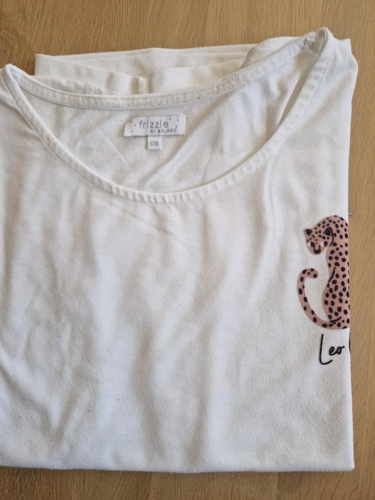 Ecru t-shirt maat 176 merk Frizzle by Bel&Bo, Manches courtes, Autres couleurs, Bel&Bo, Enlèvement