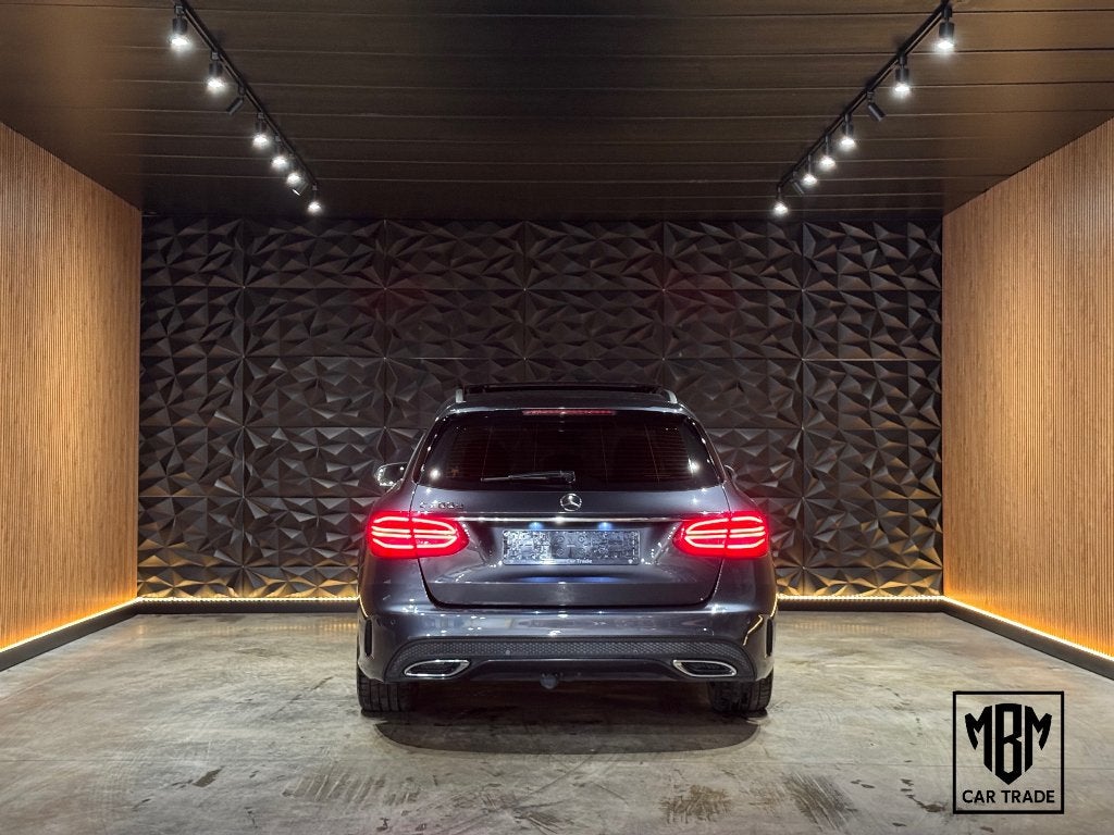 ✅Mercedes C 200d AMG Line GARANTIE Pano 7G-Tr Leer GPS Trekh, Autos, Argent ou Gris, Achat, Entreprise, Entretenue par le concessionnaire