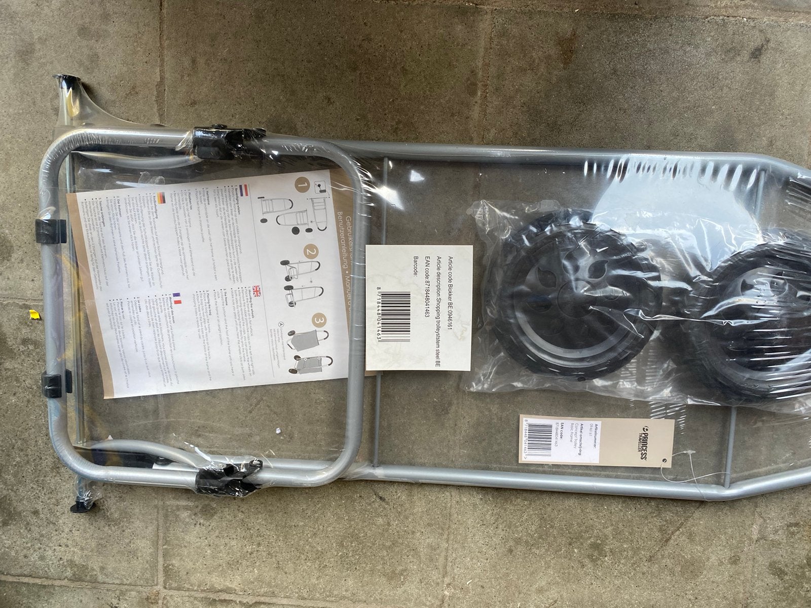 Boodschappen trolley frame, Ophalen