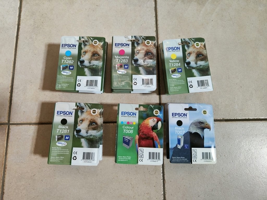 15 Epson Inktcartridges - T1281 t/m T1284 & T007/T008, Computers en Software, Ophalen, Niet werkend, Cartridge, Epson