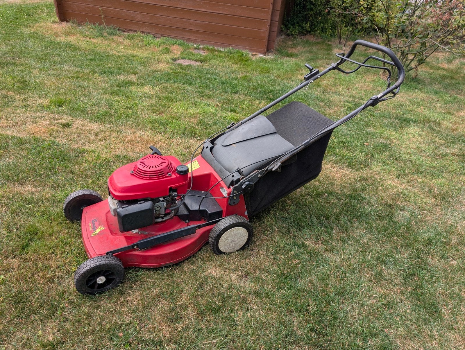 Aluminium grasmaaier met Honda motor, Jardin & Terrasse, Tondeuses à gazon, Granja, Utilisé, Sac de ramassage, Tondeuses à gazon à essence