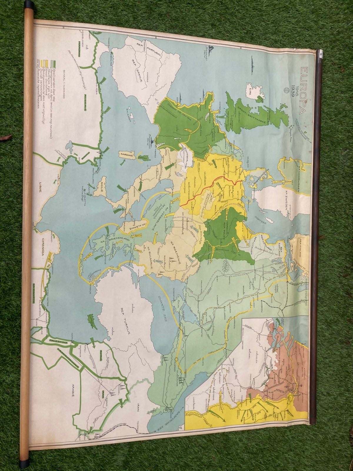 Oude schoolkaart europa 1939-1945, Ophalen