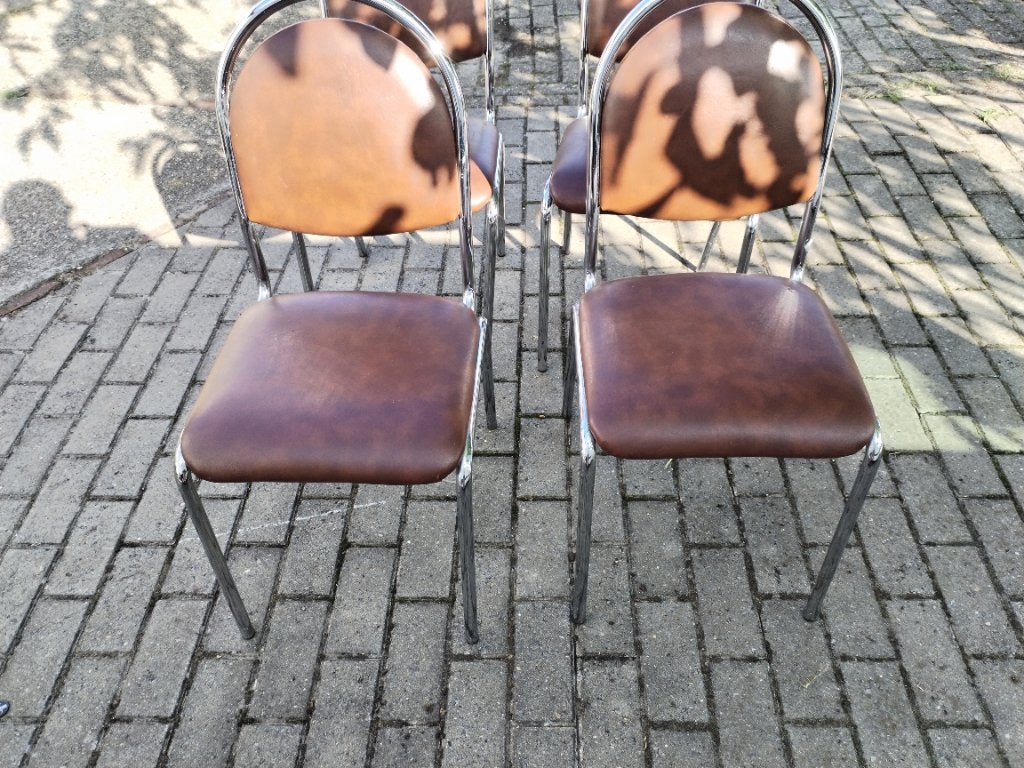 Stoelen, Ophalen, Gebruikt, Bruin, Leer