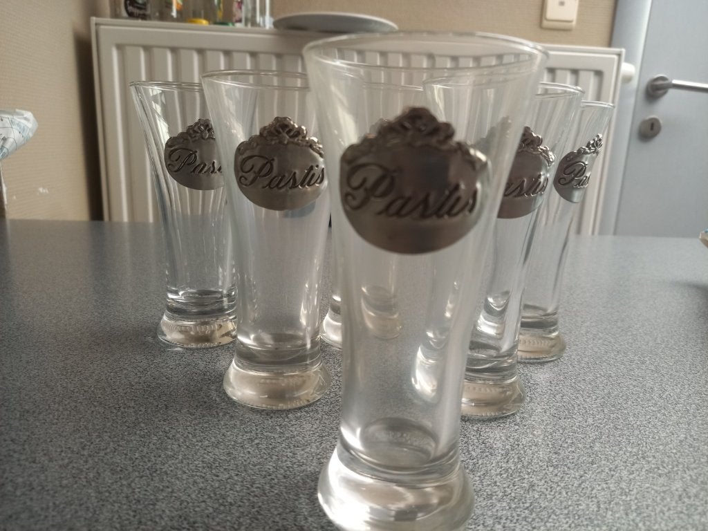 pastis glazen. Nieuw, Ophalen of Verzenden, Nieuw, Glas, Glas of Glazen