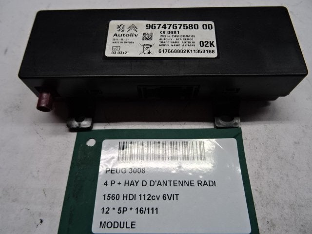 UNITE ELECTRONIQUE Peugeot 3008 I (0U / HU) (9674767580), Utilisé, Peugeot