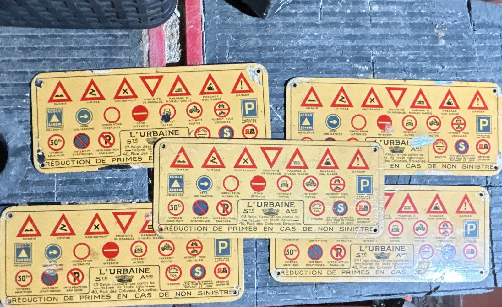 Vintage blikken reclame/automobilia l’urbaine, Ophalen of Verzenden