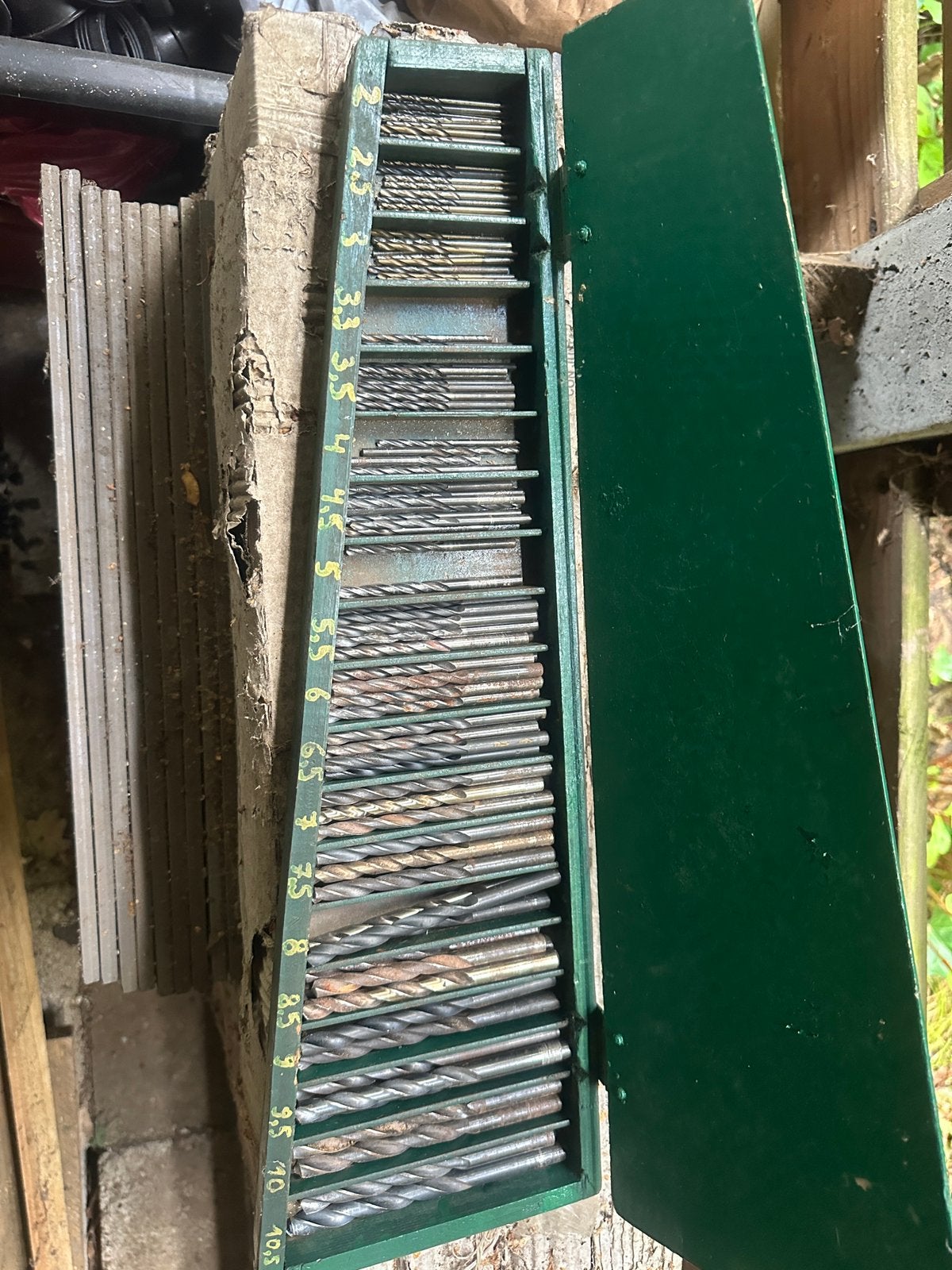 Ijzerboren van 1 tot  10 mm opgaand per 1/2 mm, Ophalen, Zo goed als nieuw, 50 tot 100 mm, Overige typen