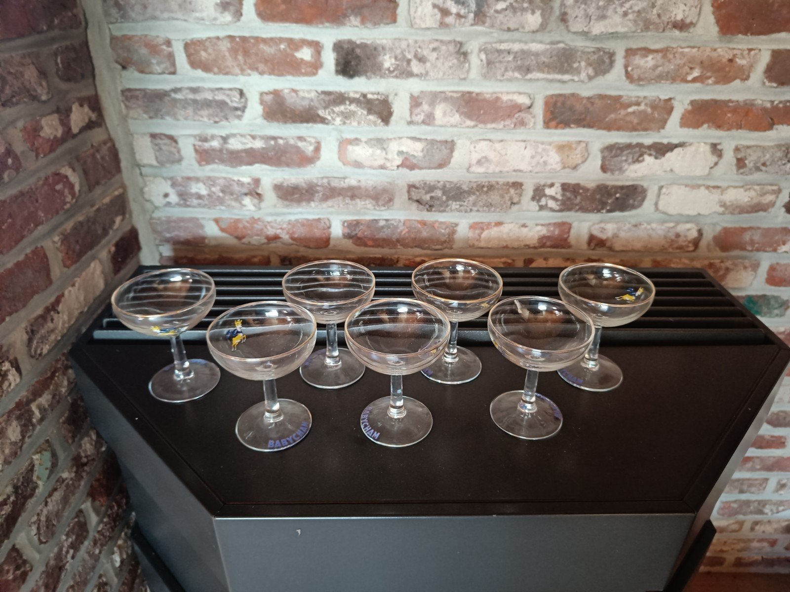 7 glazen Babycham, Enlèvement ou Envoi