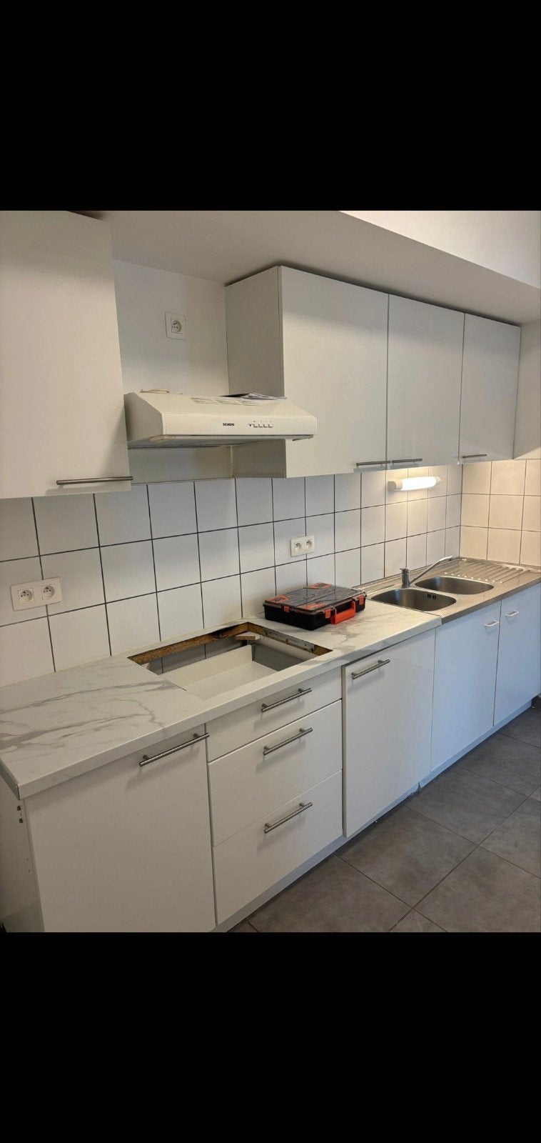 Meuble cuisine sans hotte ni evier., Brillant ou Laqué, Bois, Enlèvement, Utilisé