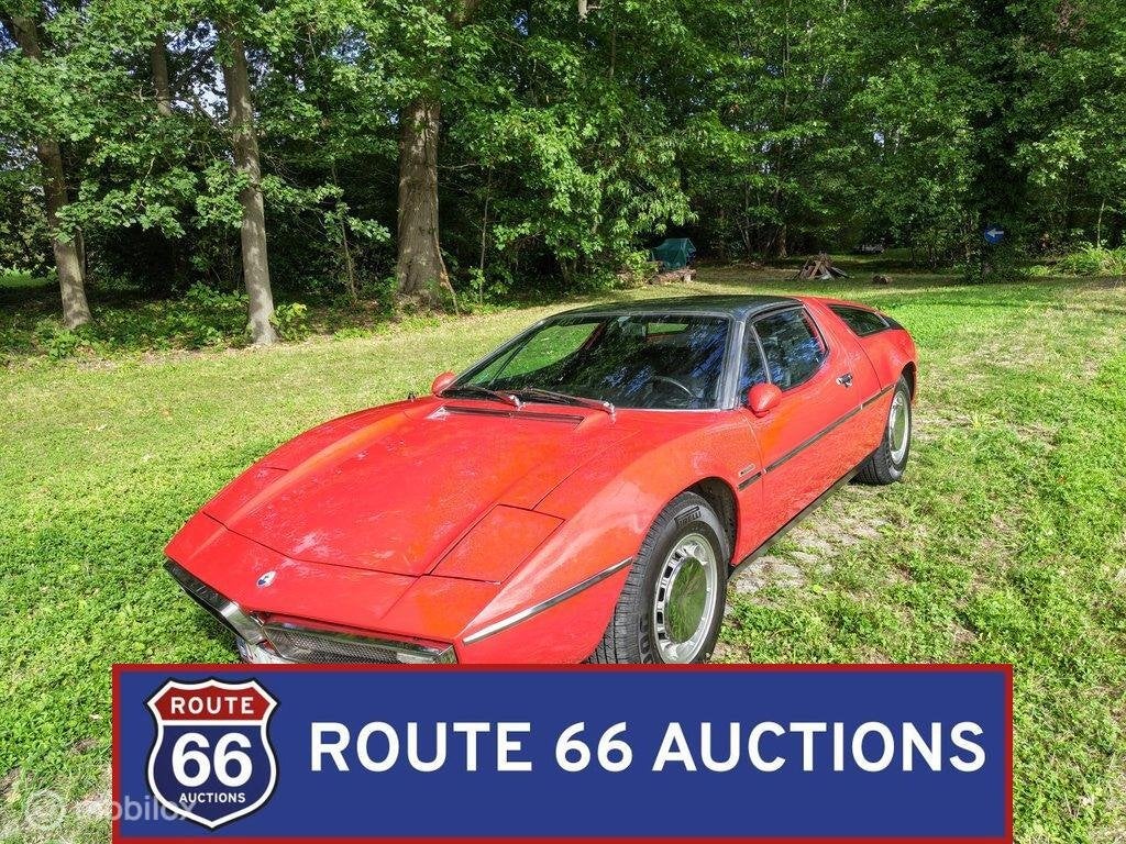 Maserati Bora 4.7 | 1972 | Route 66 Auctions, Maserati, Zwart, Bedrijf, Handgeschakeld