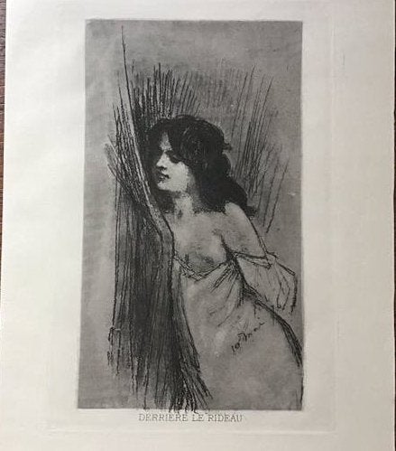 Estampe de Felicien Rops, Enlèvement ou Envoi