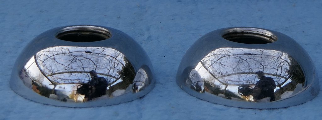 vintage rozet voor stopkraan  hoog model  2 stuks, Bricolage & Construction, Enlèvement ou Envoi, Comme neuf, Chrome, Autres types