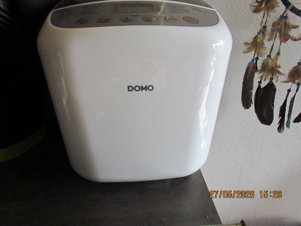 Domo broodbakmachine, 1600 gram deeg of meer, Ophalen, Zo goed als nieuw, Met timer