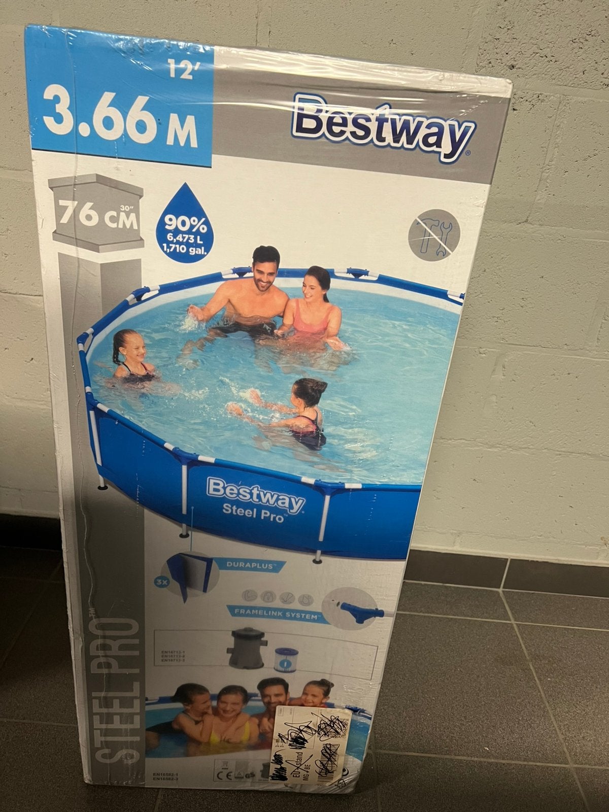 Zwembad Bestway Steel Pro, incl pomp, zeil en noppenfolie, Ophalen, Nieuw