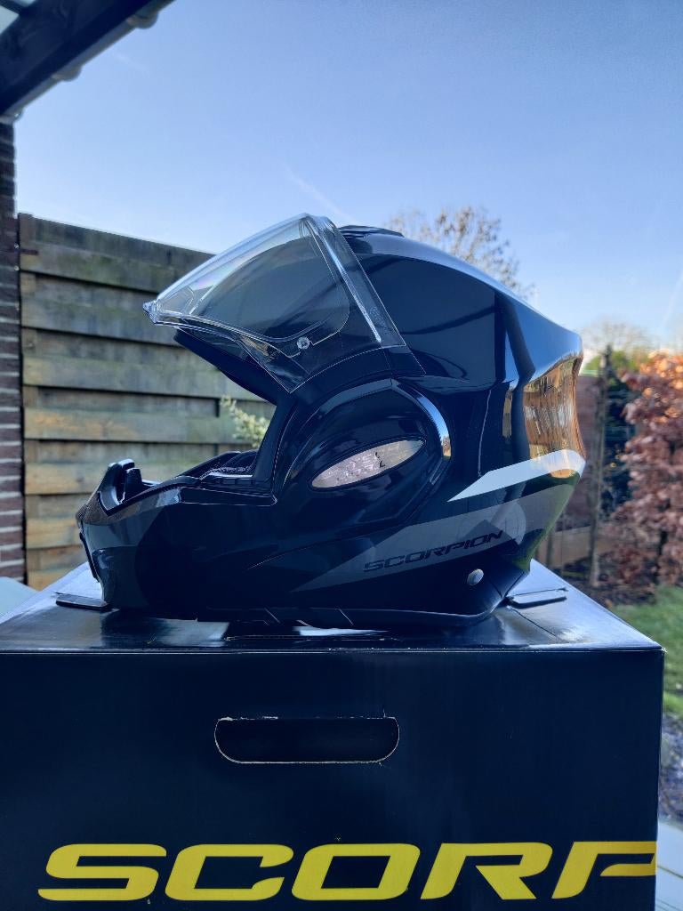 Systeemhelm Scorpion Exo Tech Forza € 200,00, Motoren, Kleding | Motorhelmen, M, Systeemhelm, Heren, Tweedehands
