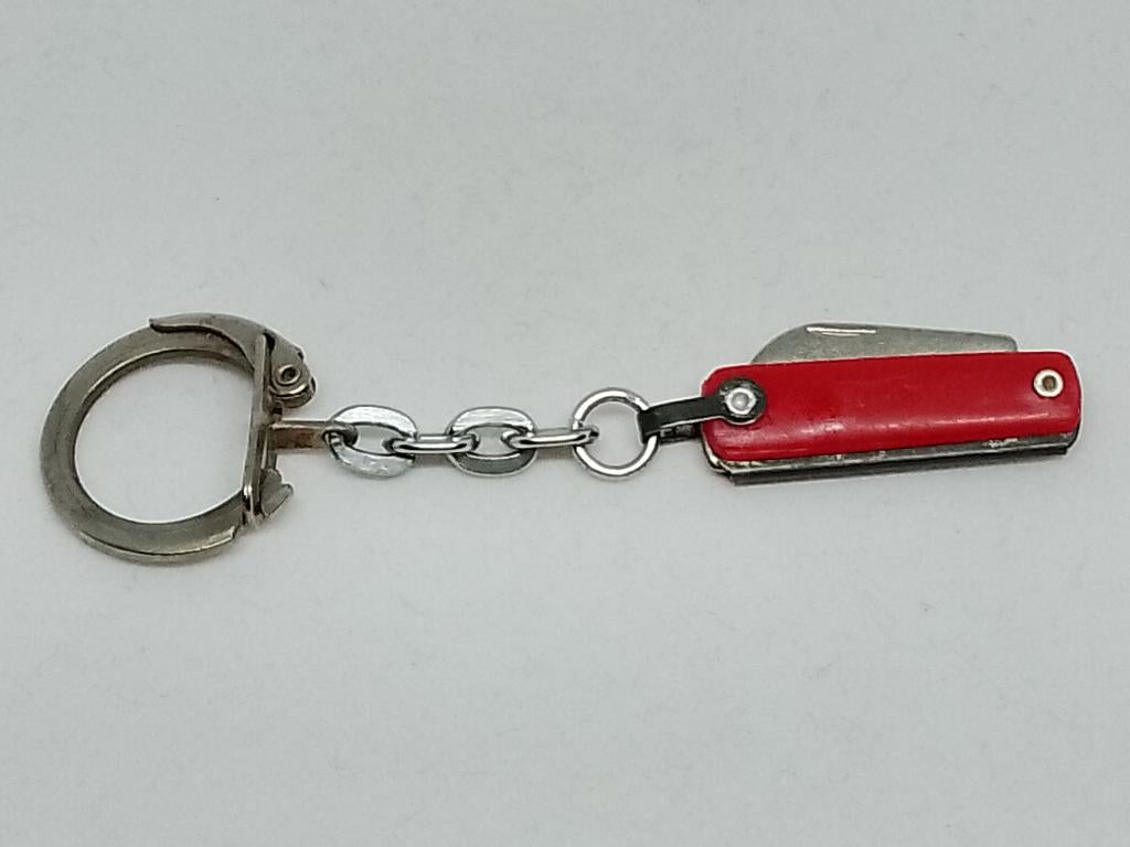 Sleutelhanger Met Mini Zakmesje – Rood, Ophalen of Verzenden, Gebruikt, Overige typen